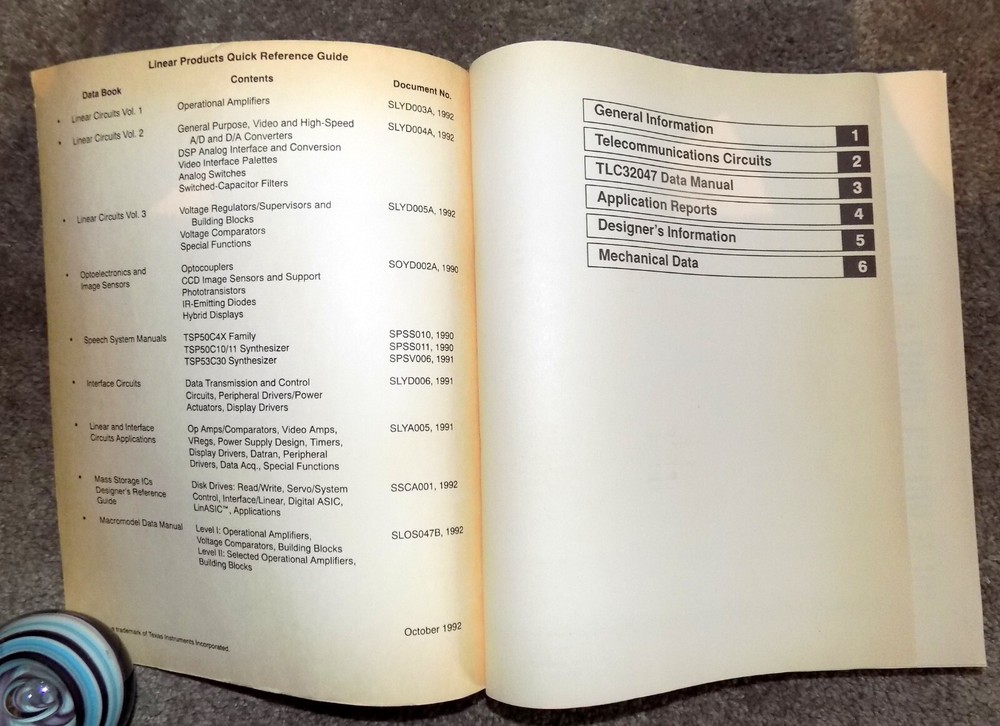 Texas Instruments Telecommunications Circuits Data Book 1993