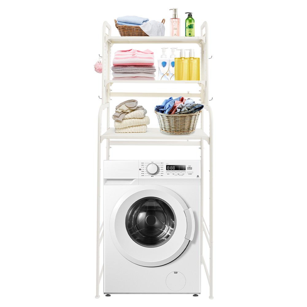 Adjustable Laundry Room Shelf Expandable Over Washing Machine Storage Rack