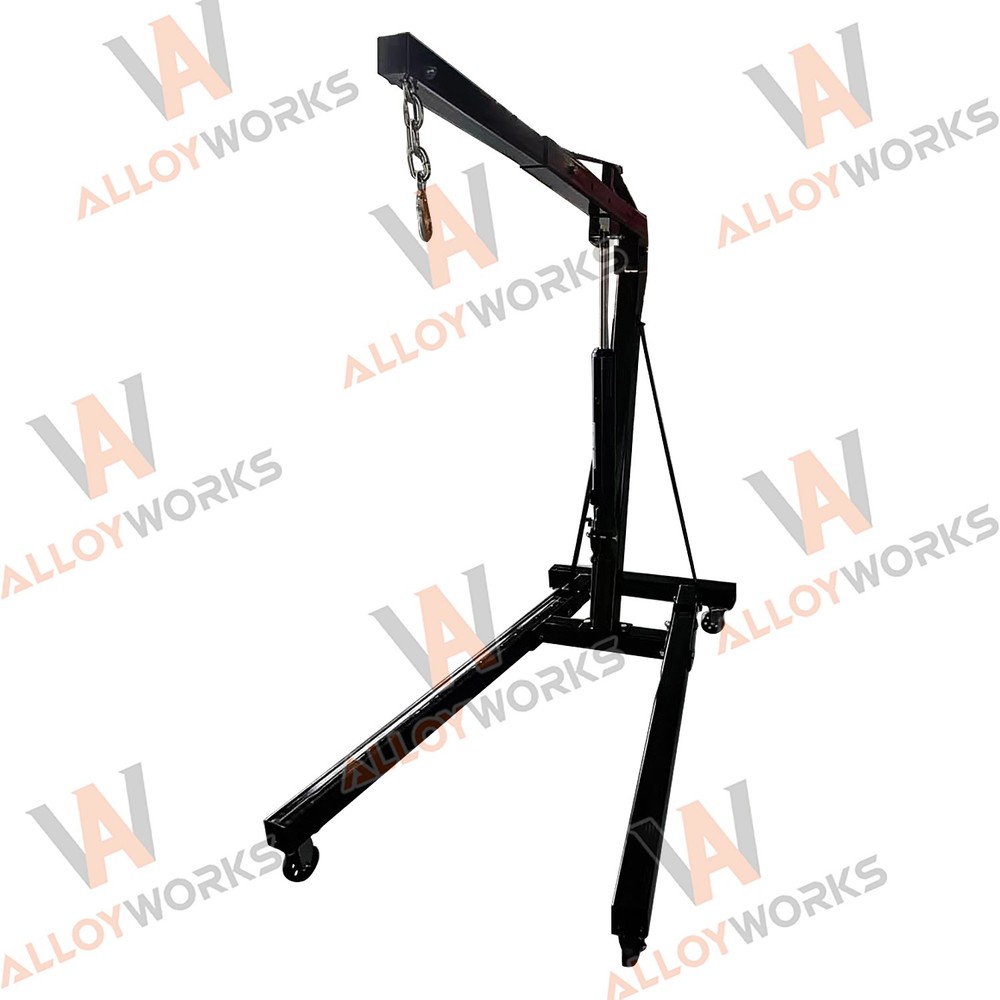 Adjustable 1Ton Foldable Hydraulic Engine Hoist Crane Lift 4 Adjustable Position