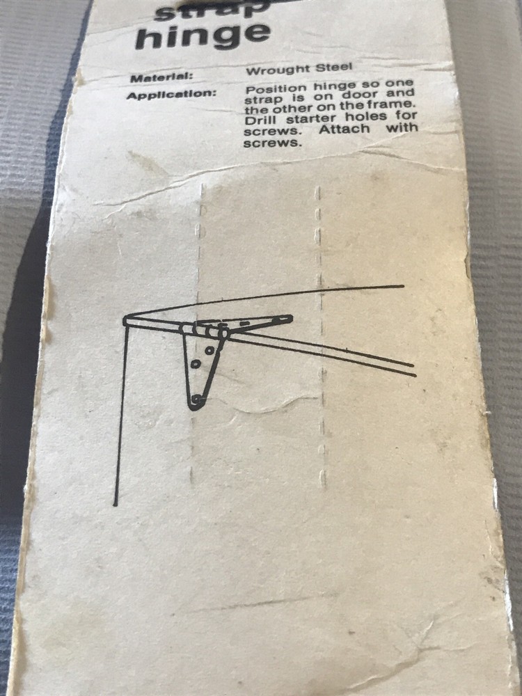 Hager 6" Light Duty Strap Hinge 1900-2C Steel 2 Pack