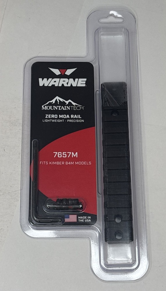 Warne 7657M Kimber 84M Scope Base Zero MOA Rail