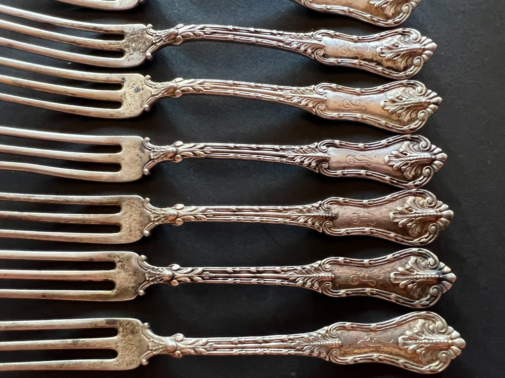 Sterling Silver Strawberry Berry Fork Daniel Low Josephine **READ** Monogrammed