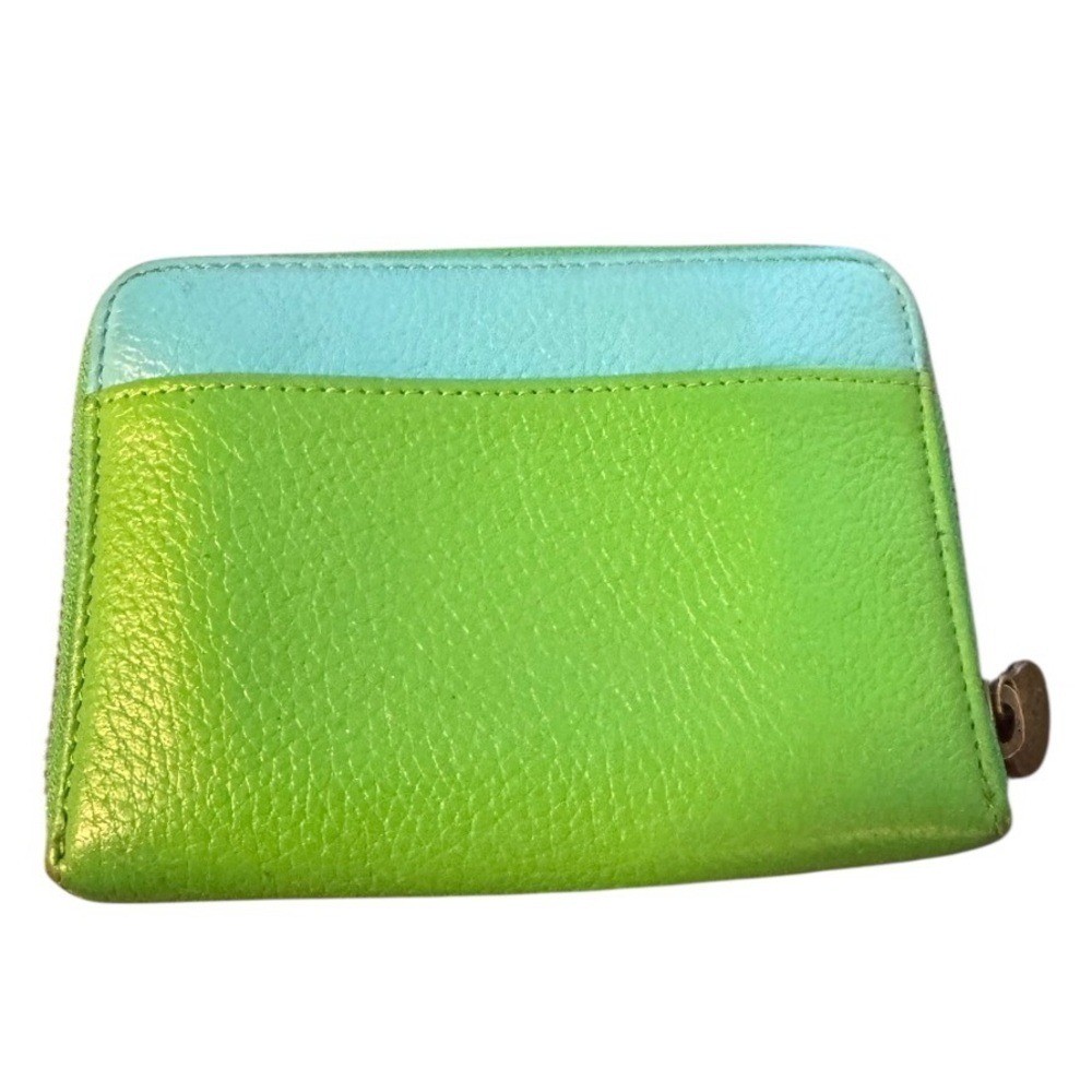 Boden Green and Blue Leather Wallet