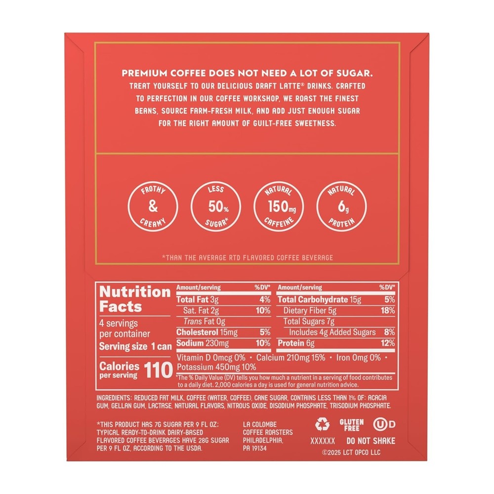 Latte Draft Triple, 9 Fl Oz, 4 Pack