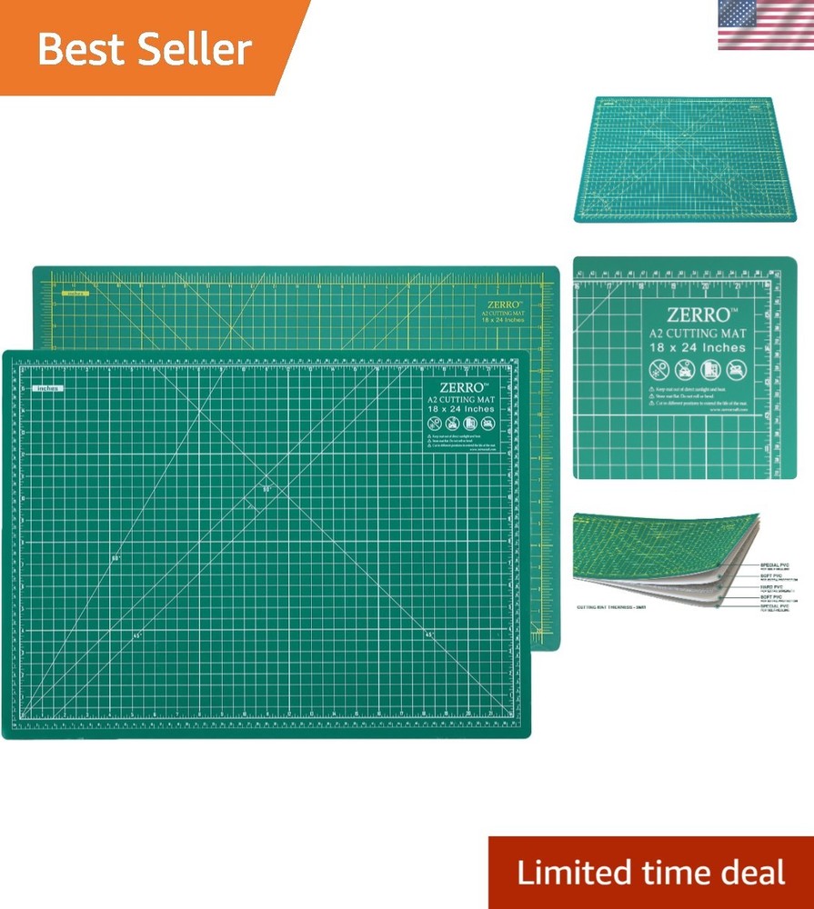 18" x 24" Self-Healing Cutting Mat – Durable 5-Layer Double-Sided Design