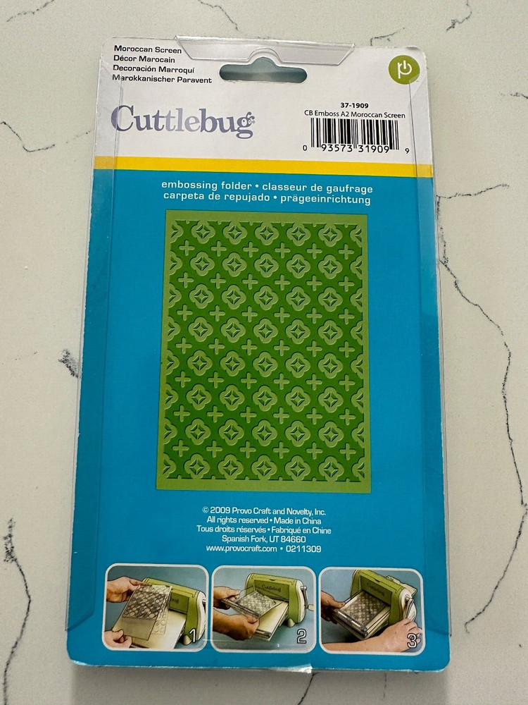 Provo Craft Cuttlebug Moroccan Screen Embossing Folder ~ 37-1909 Crafts Art