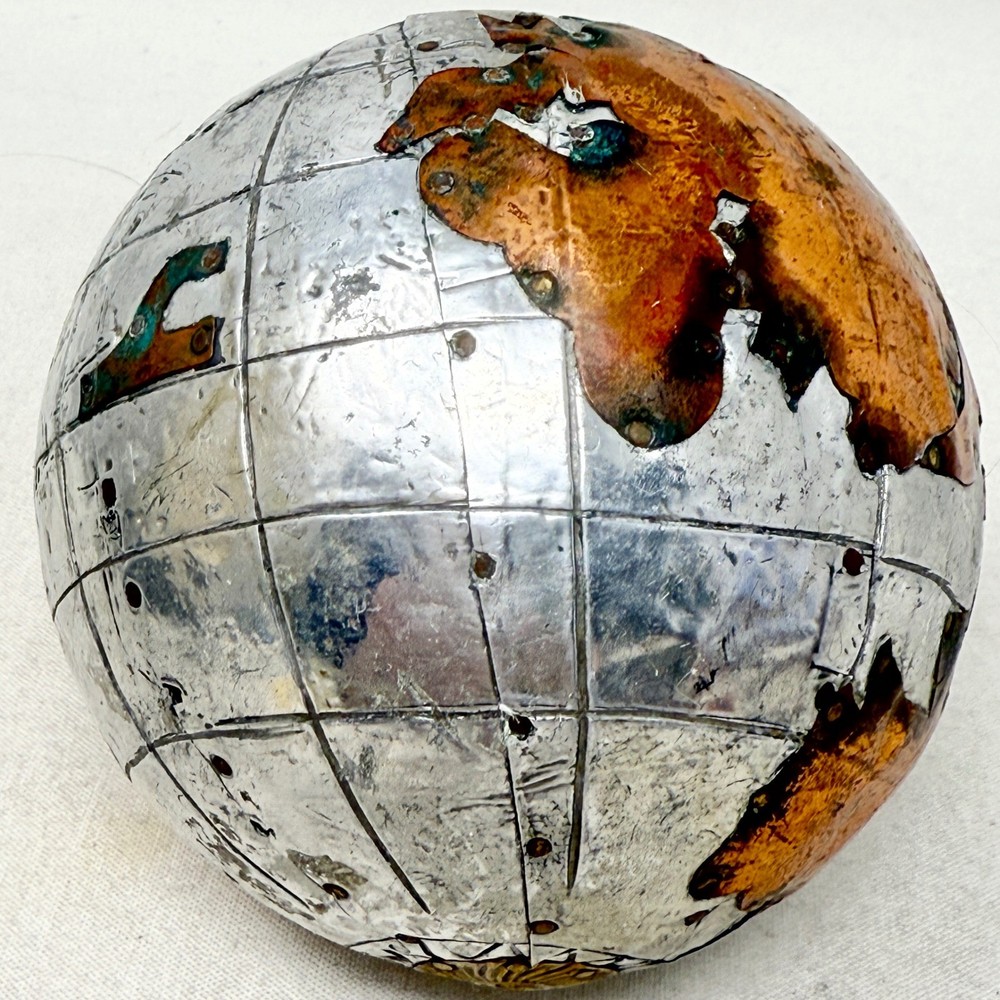 Unique Metal Globe World Map Sphere Desk Decor Or Tabletop Accent