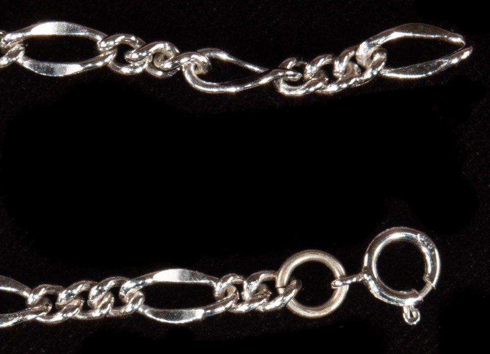 Sterling Silver Link and Open Link Chain 18” 4mm NEW