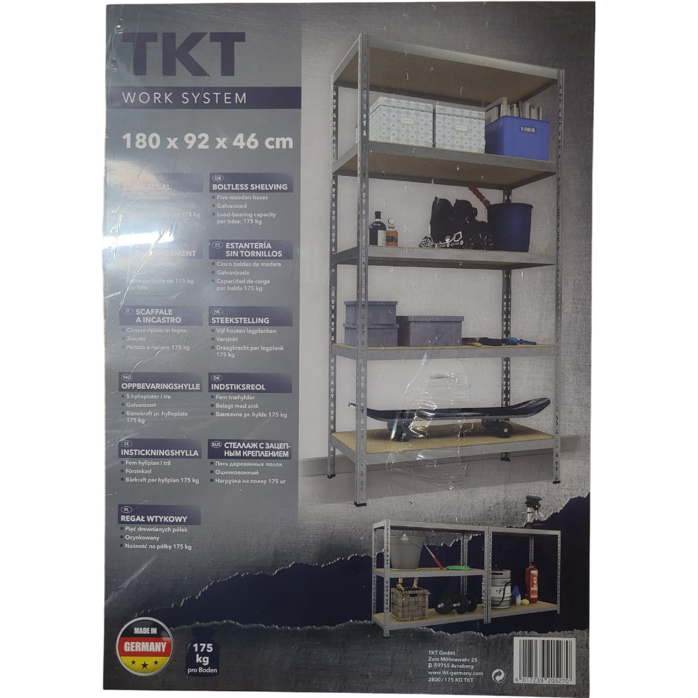 Metall-Schwerlast-Regal Galvanized 5 Mdf-Böden A 385.8lbs Workbench Garage