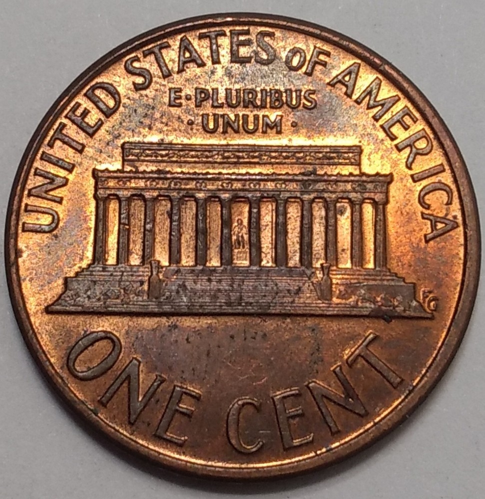 1974-D Lincoln Cent Sunset Toned RB