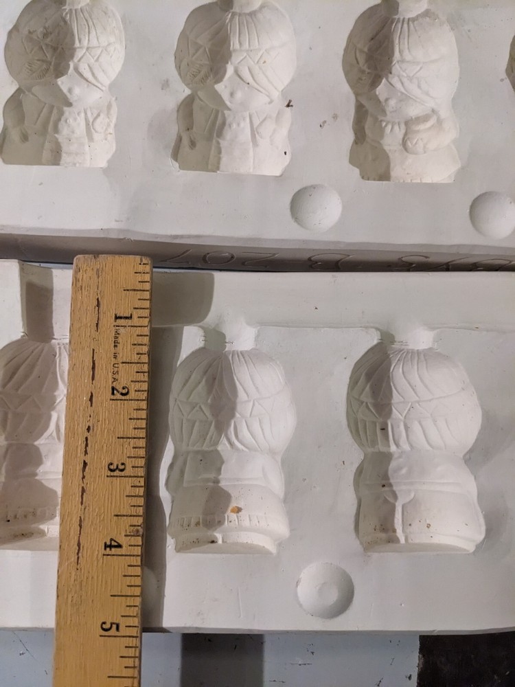 Vintage Ceramic Mold Beads Macrame Little Girls
