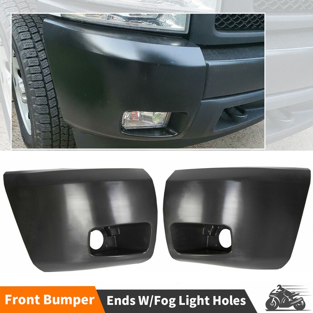 Bumper End Caps Set For 2007-2013 Chevy Silverado 1500 Fog Light Holes Front