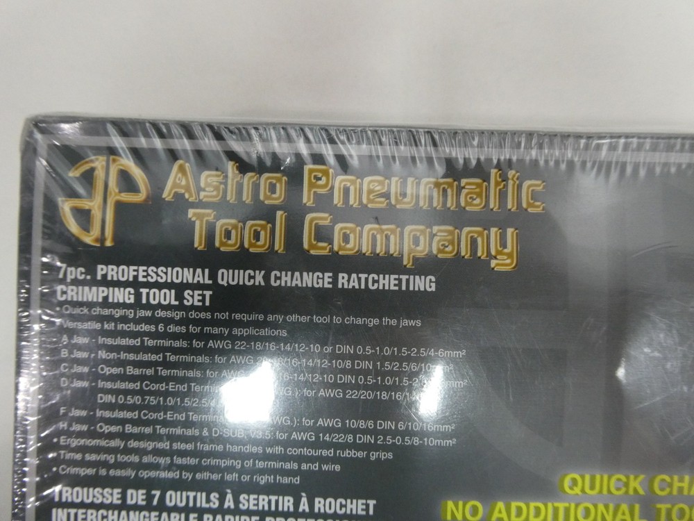 Astro 9477 7pc Professional Quick Change Ratcheting Crimping Tool Set