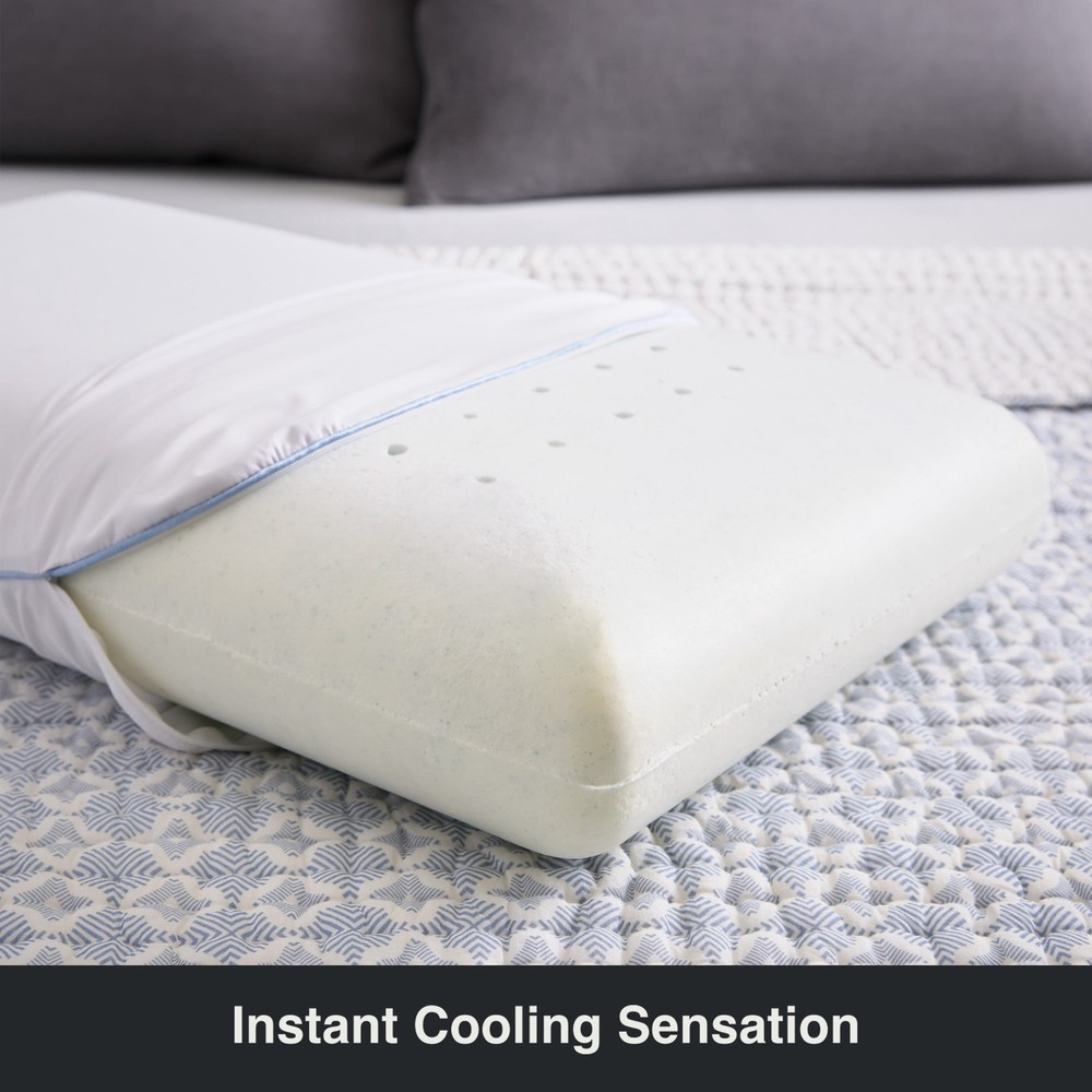 GlacierRest Gel-Infused Memory Foam Bed Pillow Standard Queen