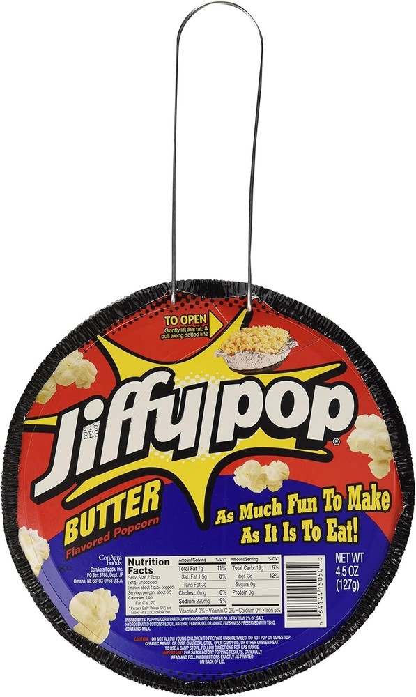 JIFFY  Butter Flavored corn, Stop ping Pan,.