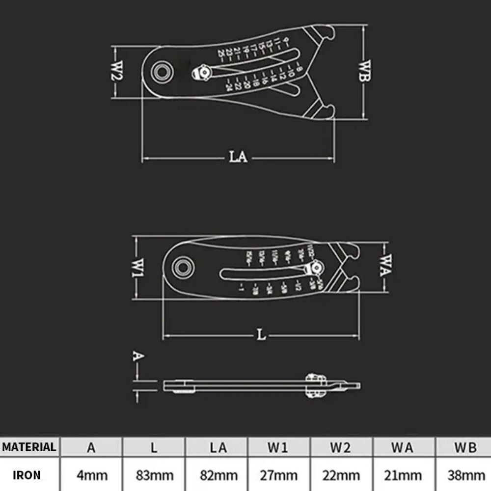 Portable Precise Thread Size Checker Keychain Bolt Size Checker Keychain Manual