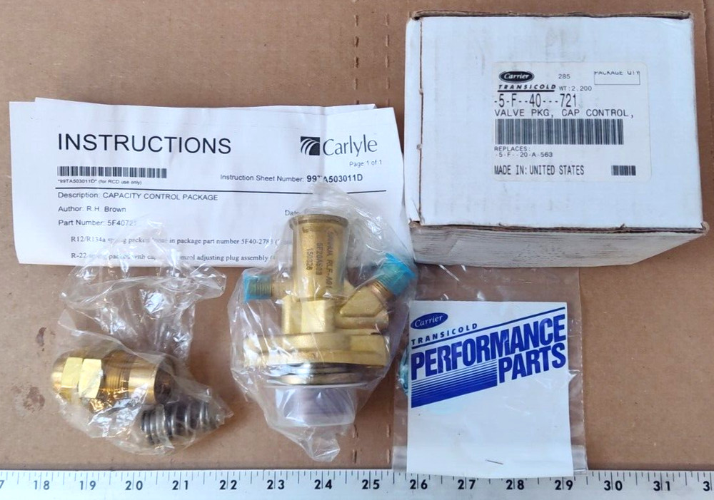 Carrier Transicold, Cap Control Valve PKG 5F-40-721
