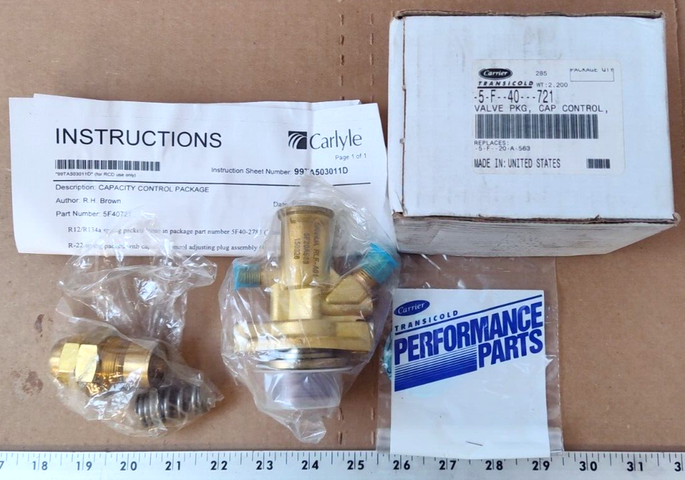 Carrier Transicold, Cap Control Valve PKG 5F-40-721