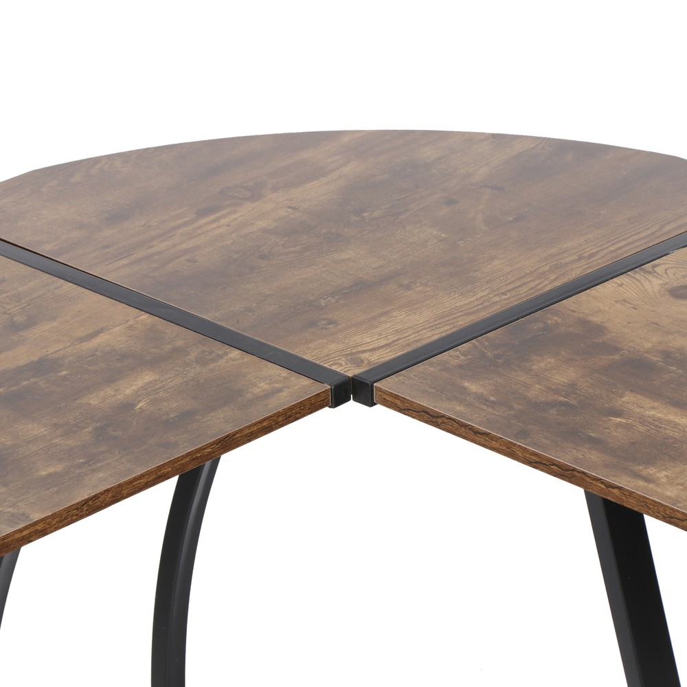 Stable L-Shaped Computer Desk Corner Desk Laptop Study Writing Table Brown