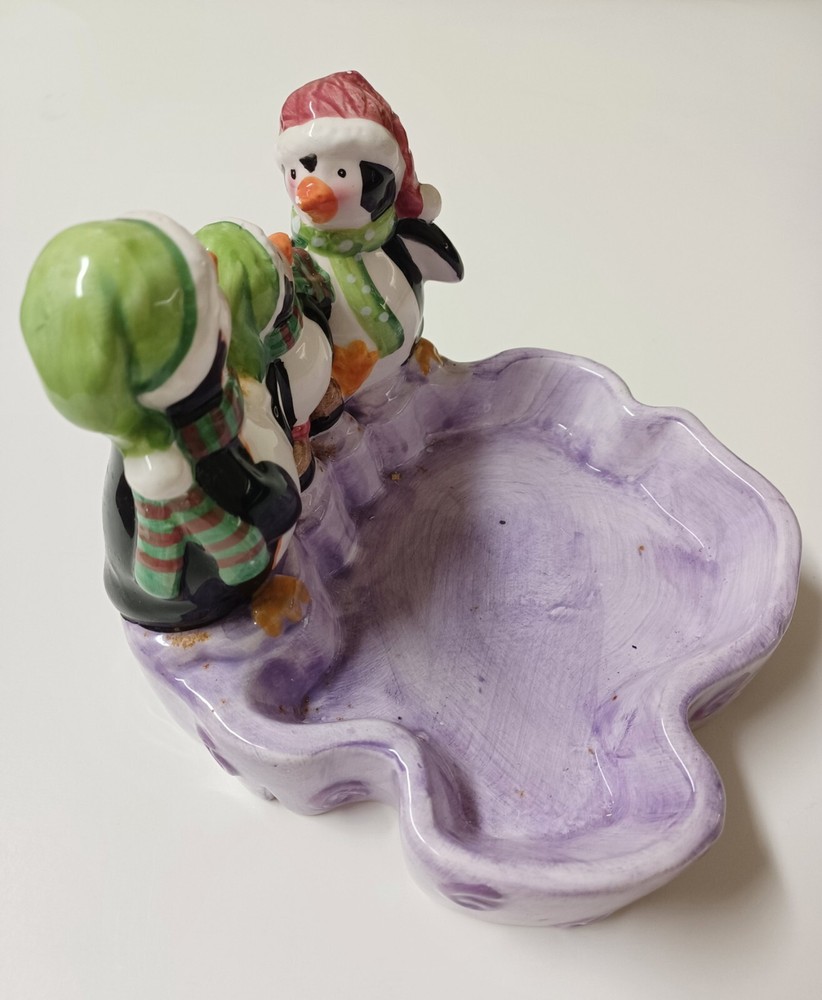 Holiday Home Trends Penguins Candy Bowl