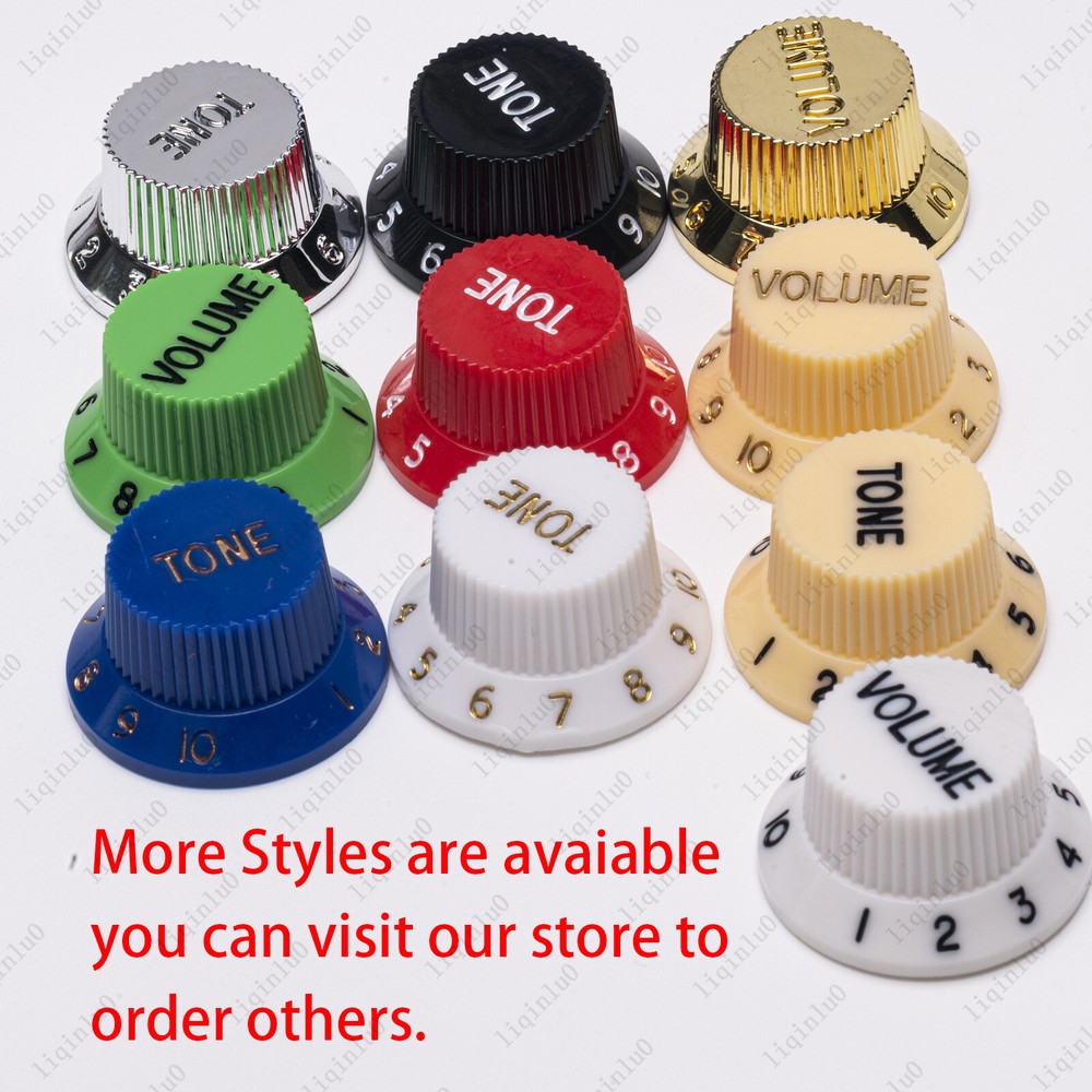 Black/White Numbers ST Electirc Guitar Knobs Volume Tone Knob For Stratocaster