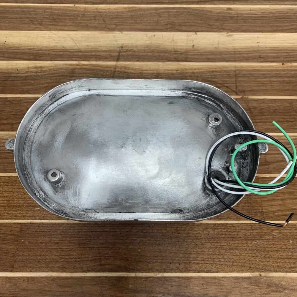 Large Oblong Aluminum Deco Ship Light