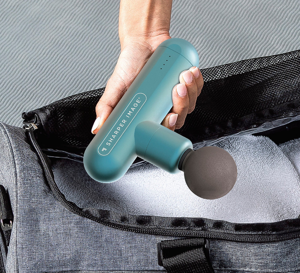 Massage Gun Sharper Image Powerboost Move 02 Percussion Massager Light Blue
