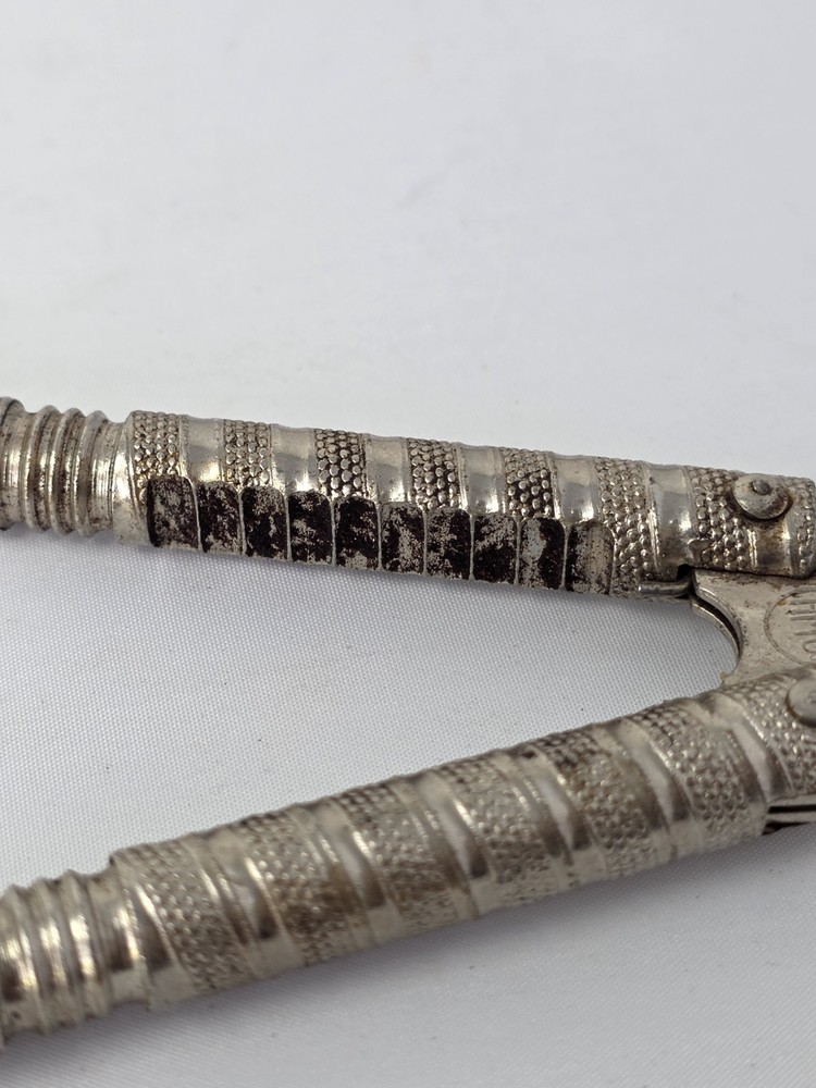 Vintage HMO Metal Nut Cracker Tool 5” Long Nut Cracking Nutcracker