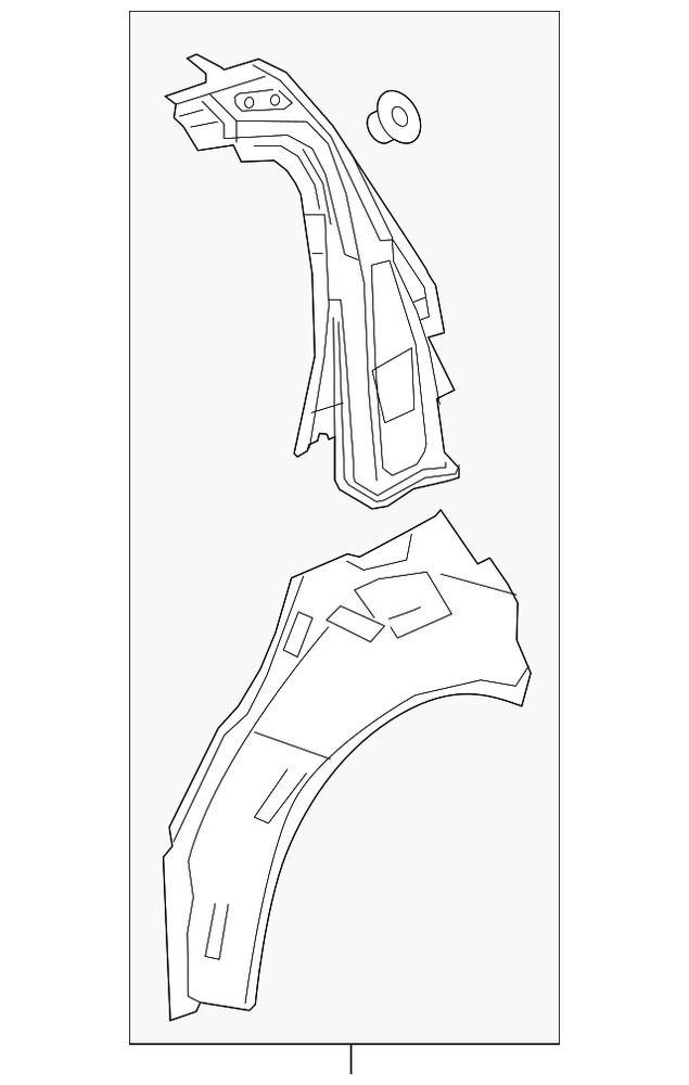 Genuine GM Passenger Side Quarter Inner Panel 94516176