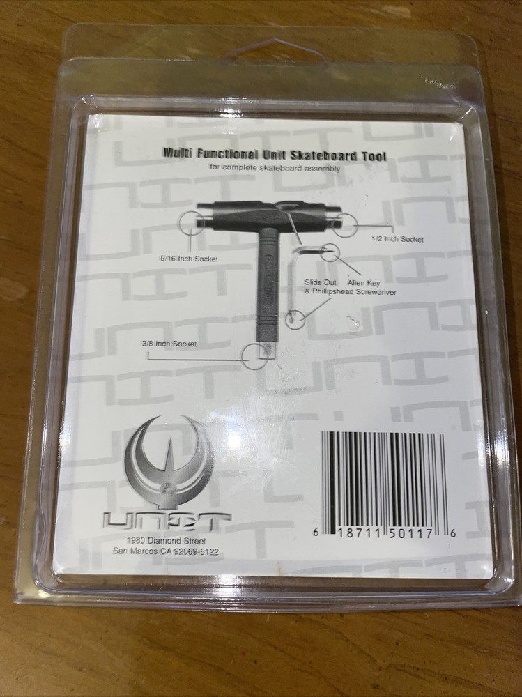 UNIT Multi-Functional All Purpose Skate Skateboard Tool - Black. Free Shipping