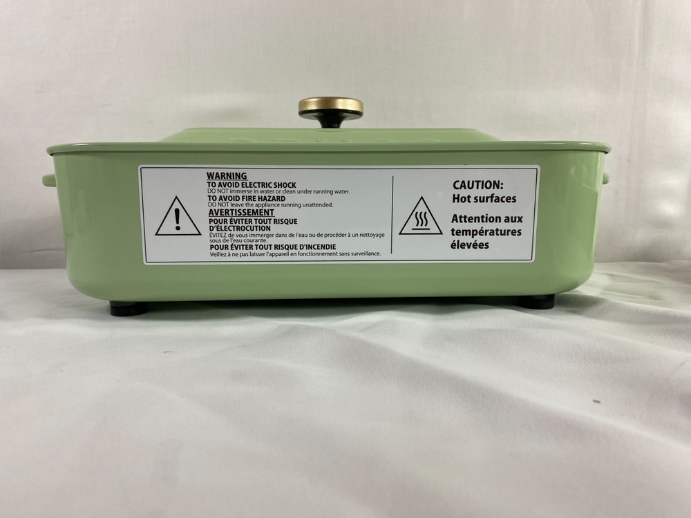 Bruno BOE021 Green Non Stick Coating Ceramic Coated Compact Multi Hotplate