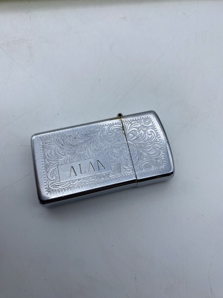 Zippo LIGHTER  Used With ALAN engraved Nice User