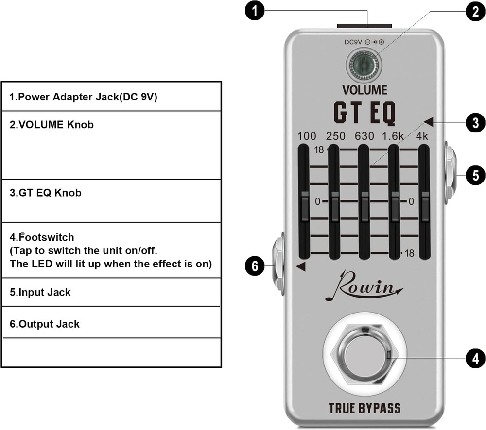 Guitar Equalize Effect Pedal