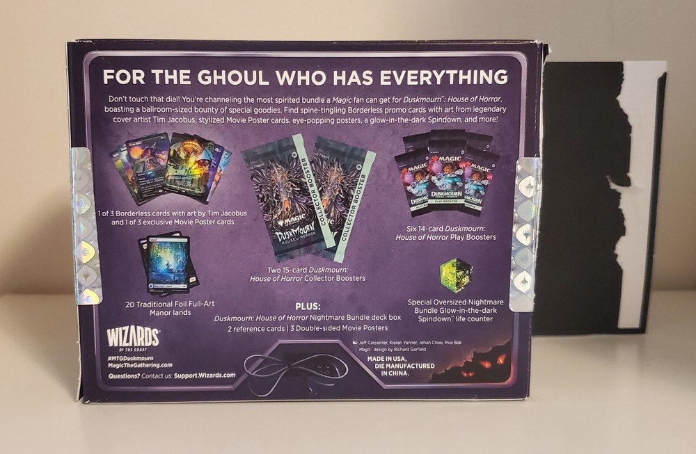 MTG Duskmourn Nightmare Bundle Box EMPTY w Lenticular Card, Deck Box - NO PACKS