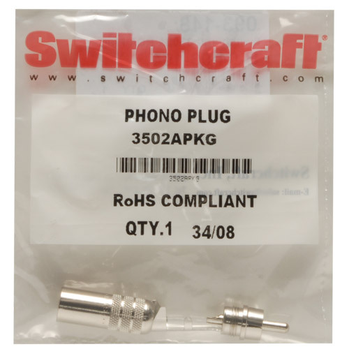 Switchcraft 3502A RCA Plug Nickel