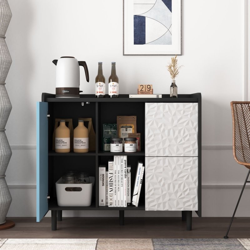 Sideboard Buffet Storage Cabinet Console Table,2 Doors,2 Drawers for Dining Room
