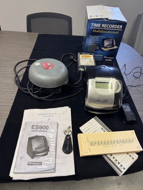 Acroprint time recorder with bell ES900
