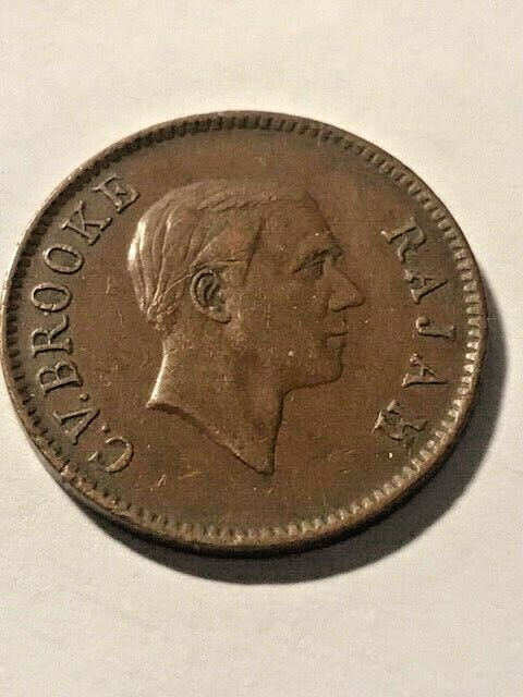 1927-H Sarawak 1 Cent VF+ #9601