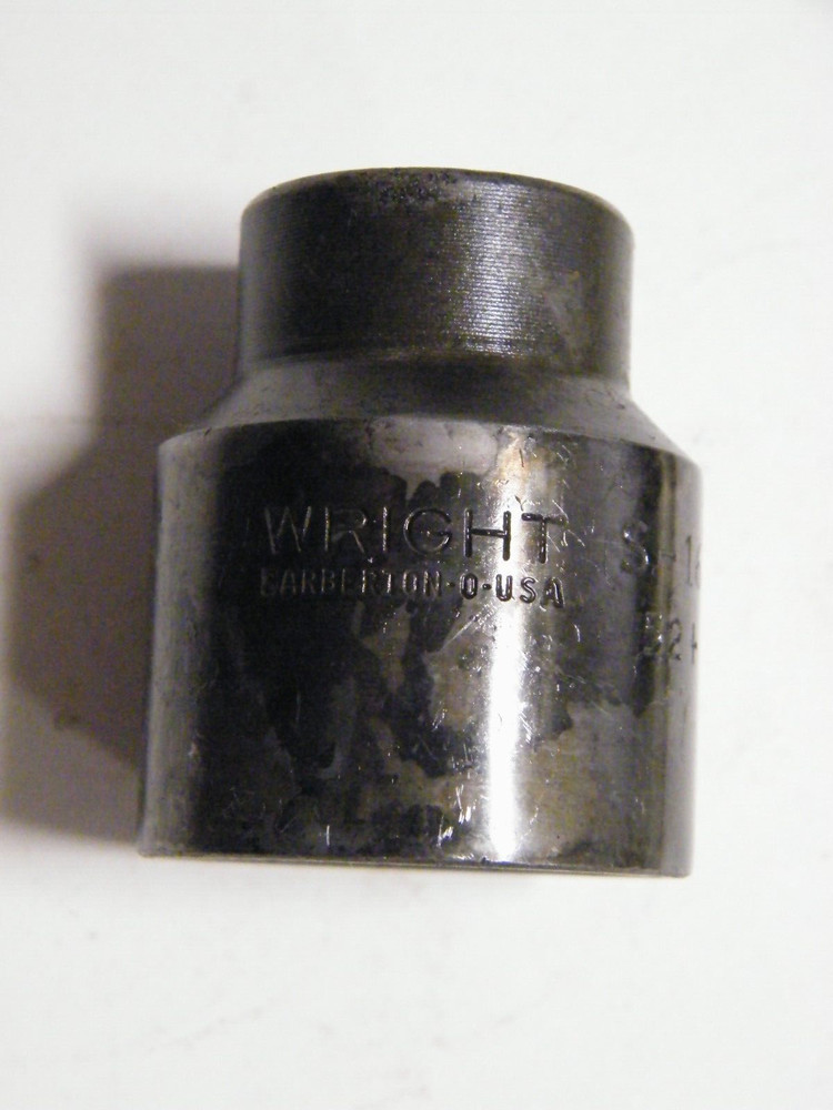 Vintage Wright S-168 52+ 1-3/16 12 Point Socket 1/2 Drive