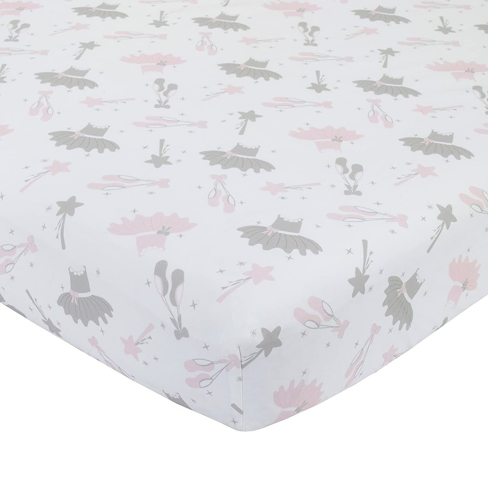 Ballerina Bows 5pc. (includes Blanket) Crib Bedding Set by NoJo