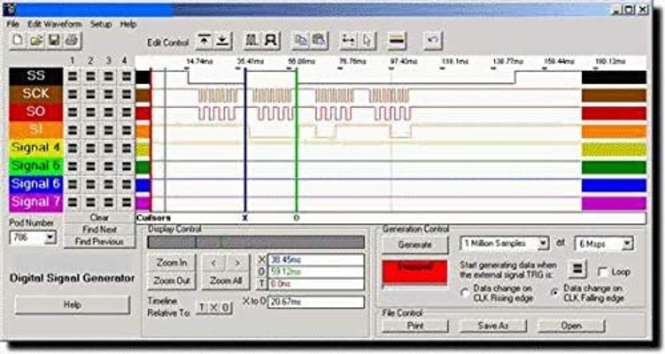 USB Logic Analyzer 8CH 24MHz UART IIC SPI Debugging Device with EMI Ring Cable