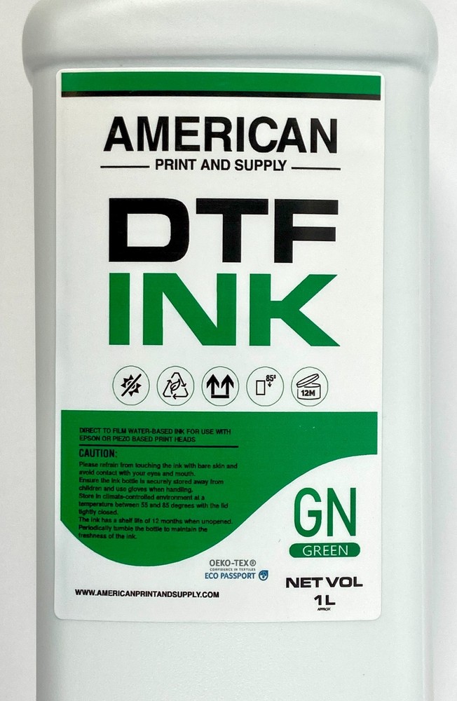 DTF Printer Ink Green 1L Water-Based for Epson Printers