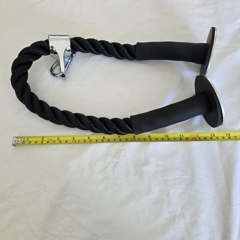 Filarc Tricep Rope Pull Down with Upgraded Rubber Handles Black New