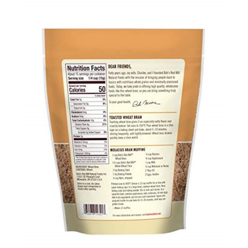 Unprocessed Miller's Wheat Bran, 8 Ounce