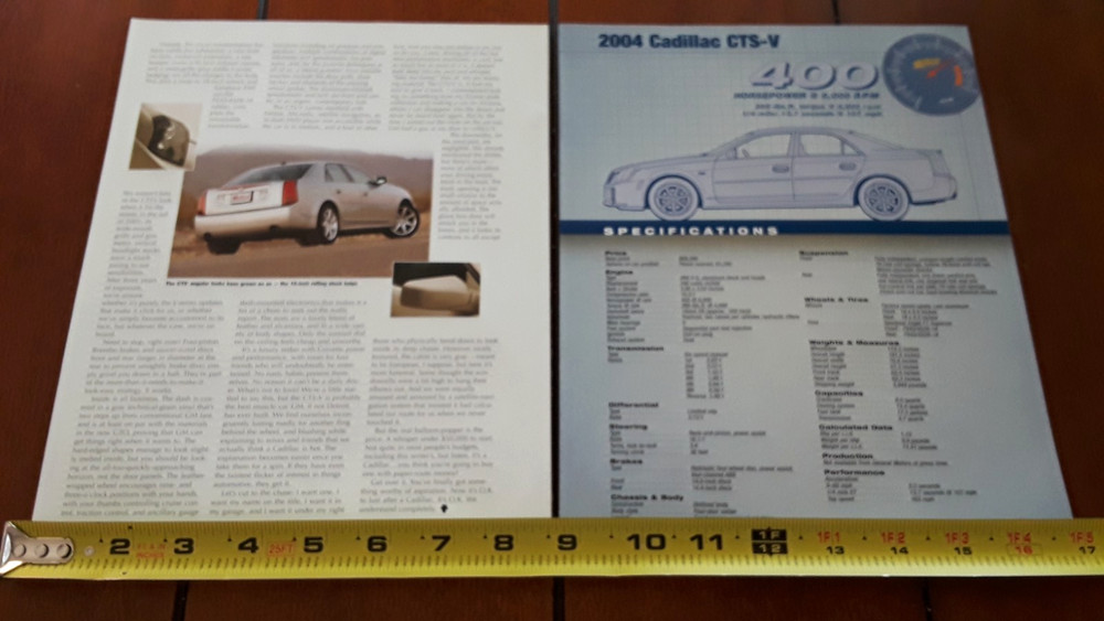 2004 CADILLAC CTS-V ORIGINAL 2004 ARTICLE