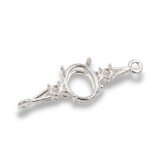 Oval Accented Pre-notched Bracelet Link