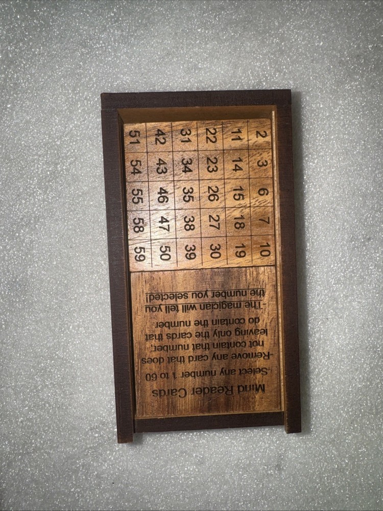 Wooden Mysterious Mind Reader Cards – Magic Mind Reading Box Set