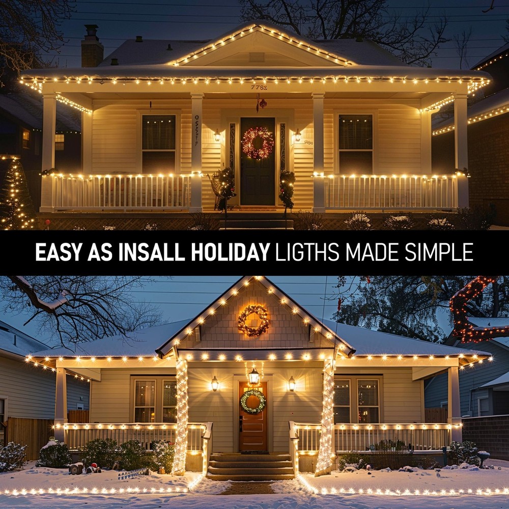 60 Pcs Outdoor String Light Hooks Adhesive Clips for Rope String Xmas Lights