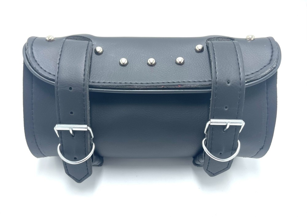 Motorcycle Front Fork Tool Bag PU Leather Handlebar Sissybar Storage Bag General