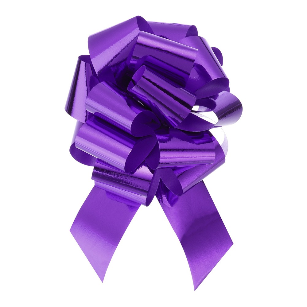 10pcs 8" Metallic Large Big Pull Bow Gift Wrapping Bows Ribbon Purple